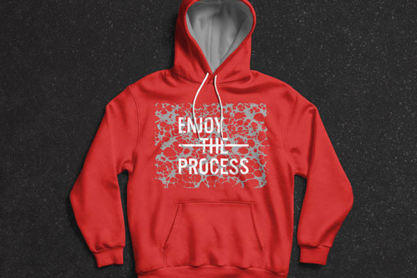 Mockup Featuring Front and Back Views of a Hoodie
