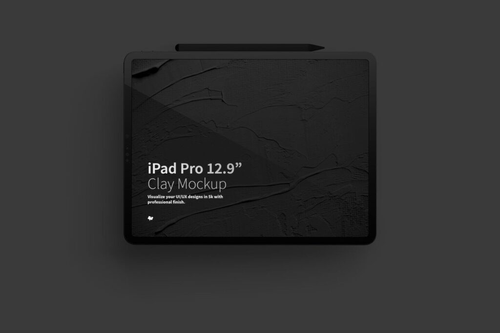 Mockup Featuring iPad Pro12.9 and Apple Pencil