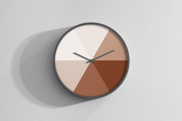 Mockup Featuring Round Clock on Wall