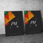 Mockup Featuring Side View of Two Minimal Posters