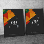 Mockup Featuring Side View of Two Minimal Posters