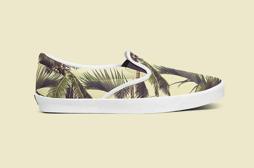 Mockup Featuring Slip on Shoes From Different Points of View