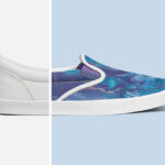 Mockup Featuring Slip on Shoes From Different Points of View