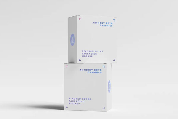 Mockup Featuring Stacked Packaging Boxes