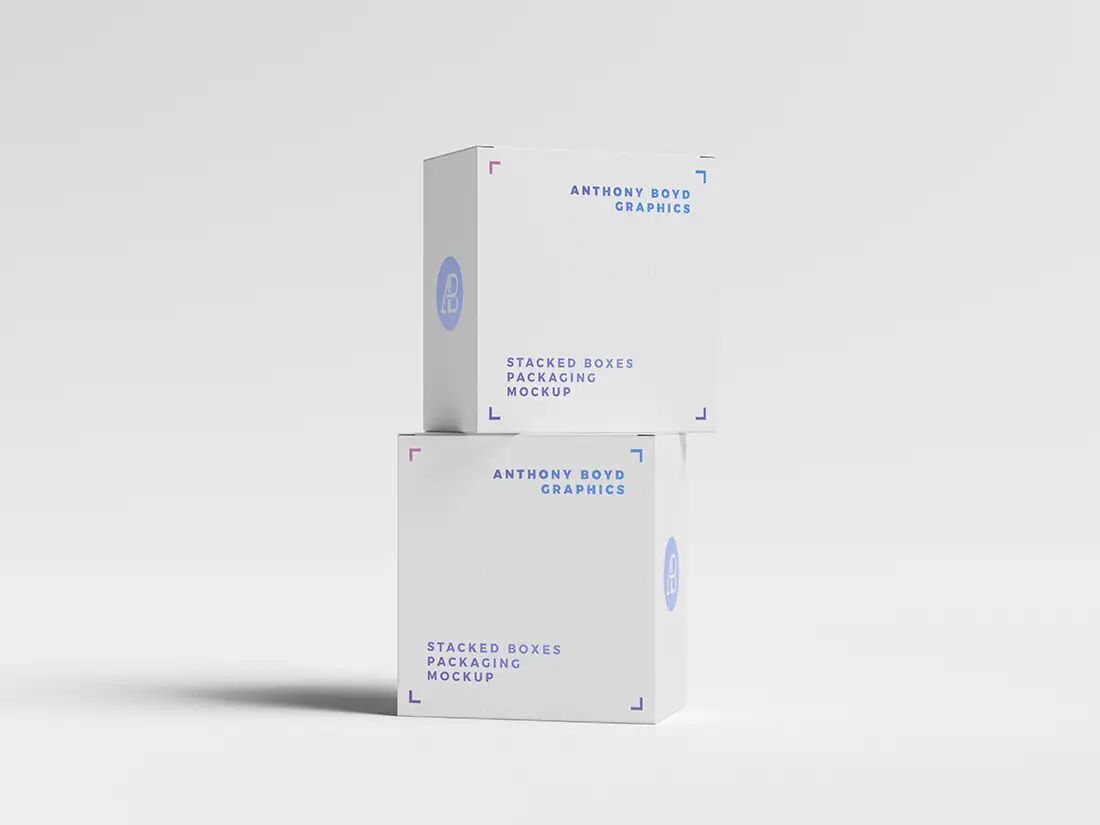 Mockup Featuring Stacked Packaging Boxes FREE PSD