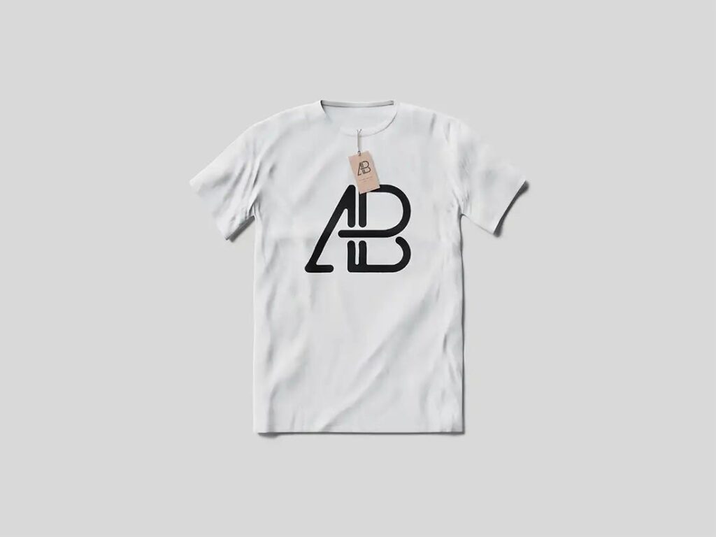 Mockup Featuring T-Shirt with Label Tag