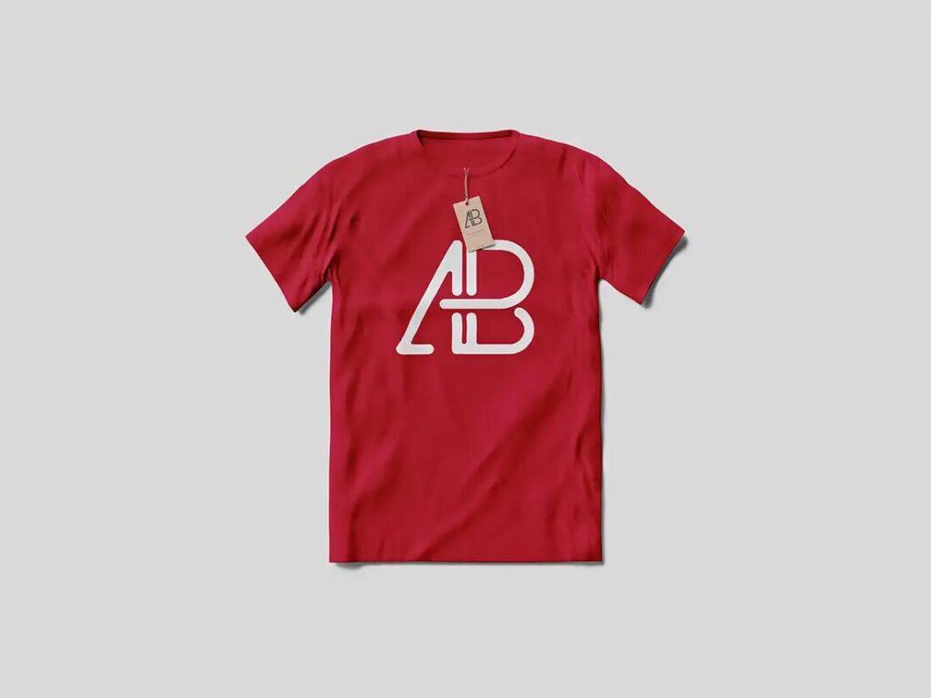 Mockup Featuring T-Shirt with Label Tag