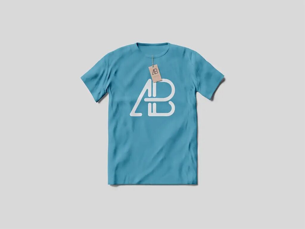 Mockup Featuring T-Shirt with Label Tag