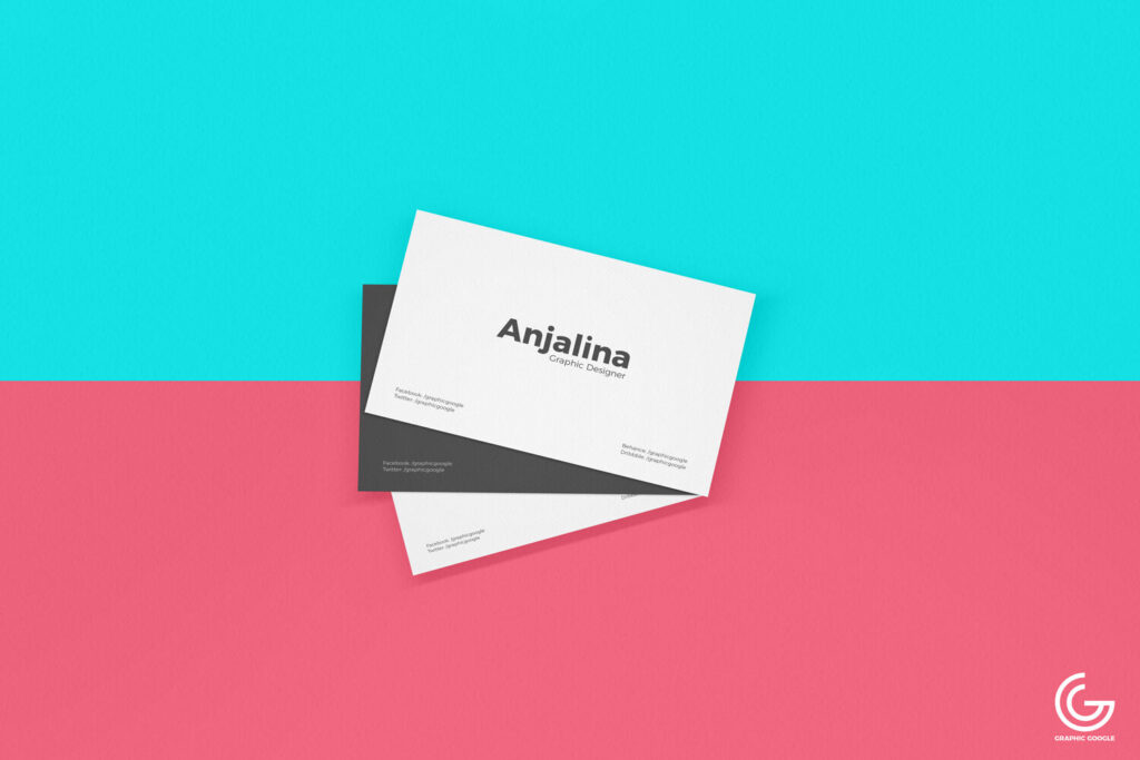 Mockup Featuring Three Business Cards in Top View