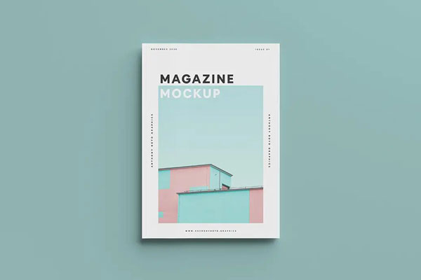 Mockup Featuring Top View of Magazine Cover