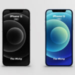 Mockup Featuring Two iPhone 12 Pro from a Front View