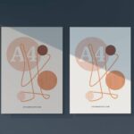 Mockup of 2 Front View Paper Letterheads