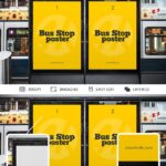 Mockup of 2 Posters in Bus Station