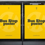 Mockup of 2 Posters in Bus Station