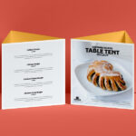 Mockup of 2 Square Table Tents
