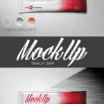 Mockup of 2 Top View Snack Bars Packaging