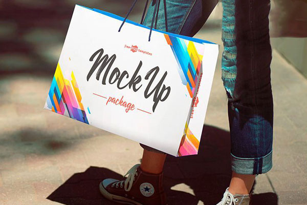 Mockup of a Bag in a Girl’s Hand