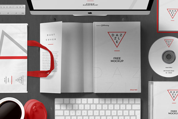 Mockup of Branding Set in a Workspace