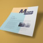 Mockup of a Floating A4 Paper