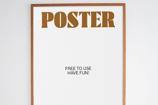 Mockup of a Front View Poster in Living Room