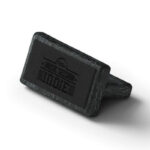Mockup of a Lying Rectangle Stamp in Perspective View