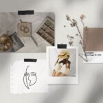 Mockup of a Natural and Floral Moodboard