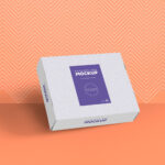 Mockup of a Packaging Box Against the Wall