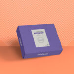 Mockup of a Packaging Box Against the Wall