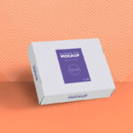 Mockup of a Packaging Box Against the Wall