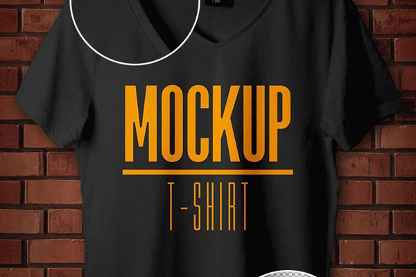 Mockup of a T-shirt Hung on Hanger
