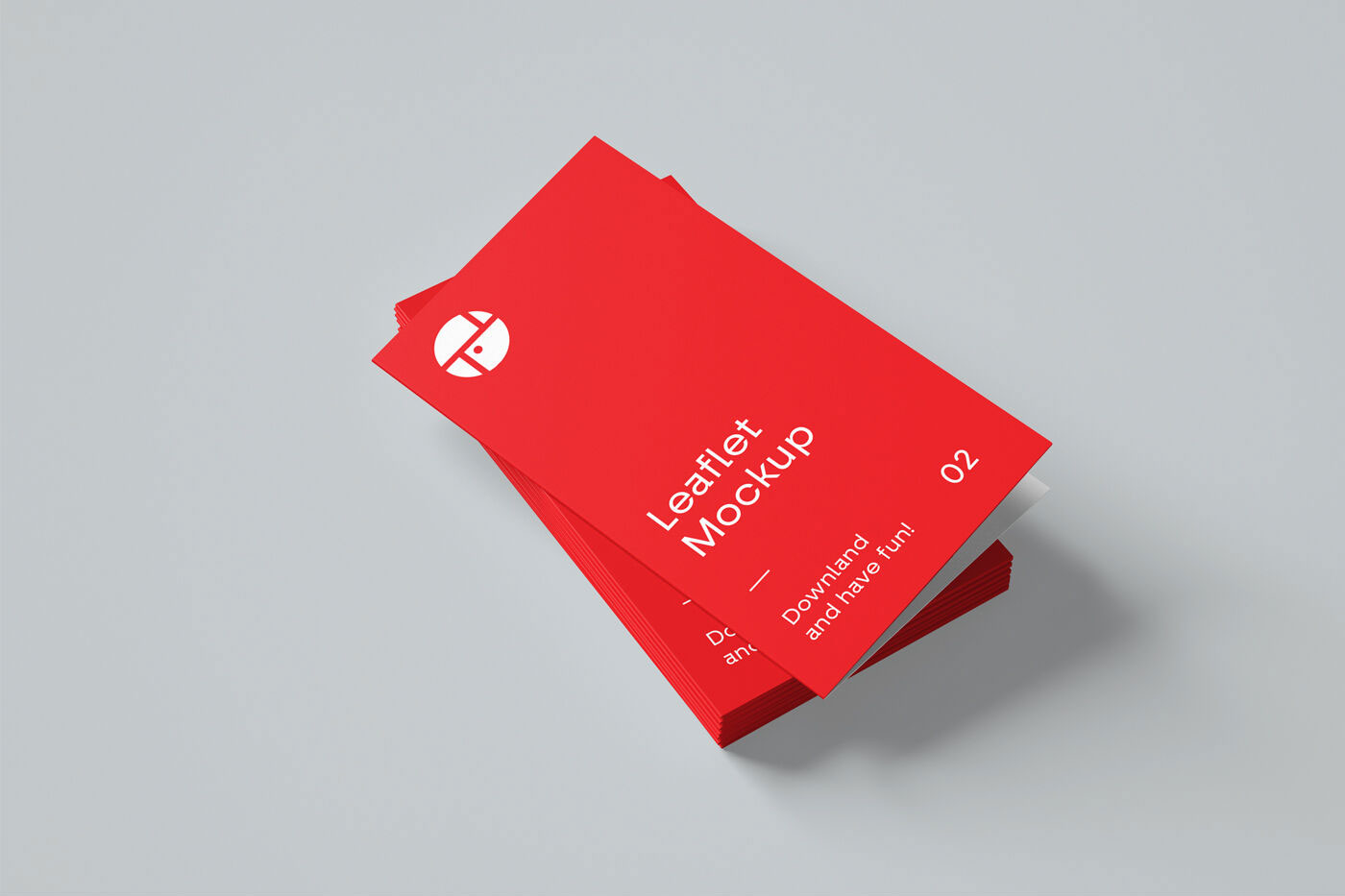 Mockup of a Two-fold and Stacked Brochures FREE PSD