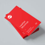 Mockup of a Two-fold and Stacked Brochures