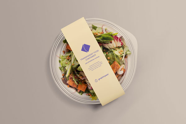 Mockup of an Isolated Transparent Food Container