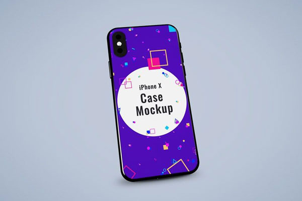 Mockup of the iPhone X Case Standing in Front View