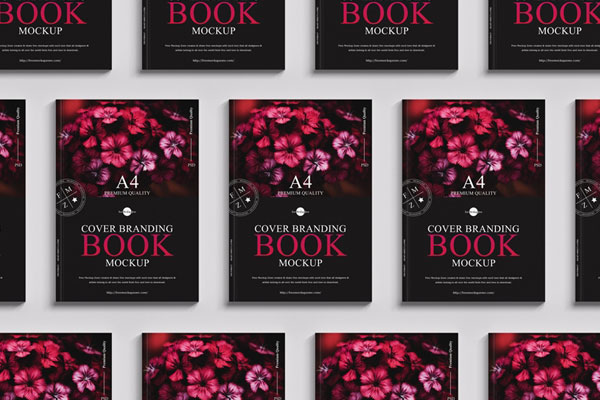 Mockup of Top View A4 Book Covers