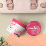 Mockup of Two Cosmetic Jar Packaging