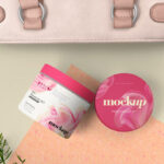 Mockup of Two Cosmetic Jar Packaging