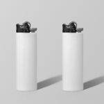 Mockup of Two Lighters Standing in the Front View