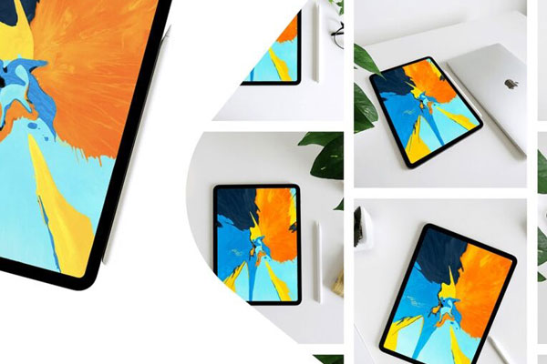 Mockup Scene Creator Including iPad 11 Pro with Plant