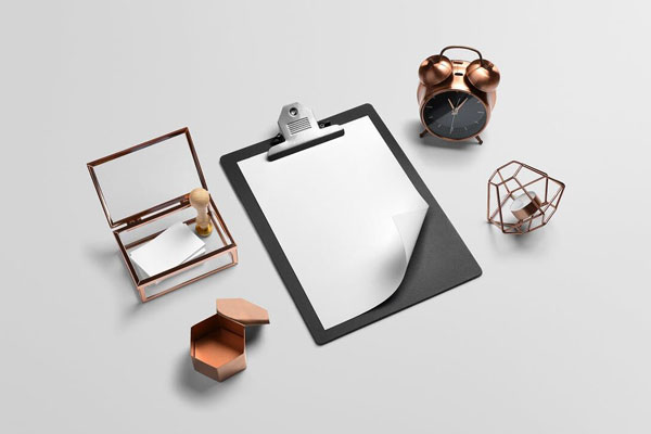 Mockup Showcasing Branding Scene Containing A4 Paper and Cards