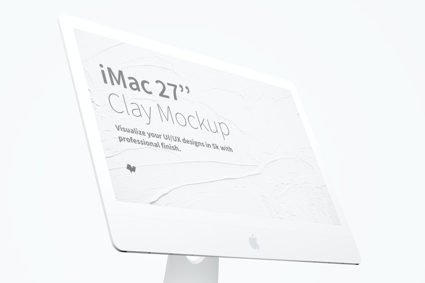 Mockup Showcasing Close-up Side View of iMac 27