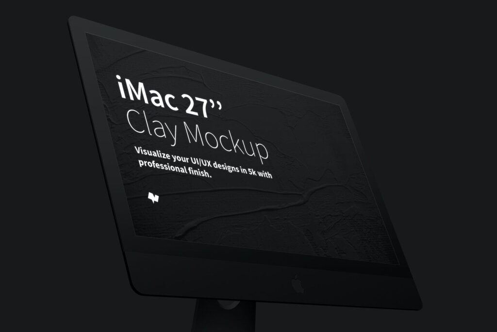Mockup Showcasing Close-up Side View of iMac 27″