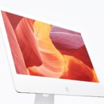 Mockup Showcasing Close-up Side View of iMac 27″
