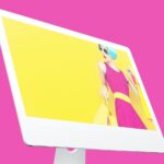 Mockup Showcasing Close-up Side View of iMac 27″