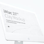 Mockup Showcasing Close-up Side View of iMac 27″