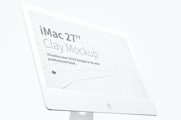 Mockup Showcasing Close-up Side View of iMac 27″