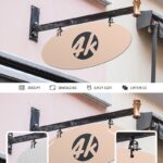 Mockup Showcasing Elliptical Shop Signboard