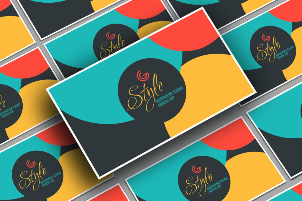 Mockup Showcasing Isometric Style Business Card