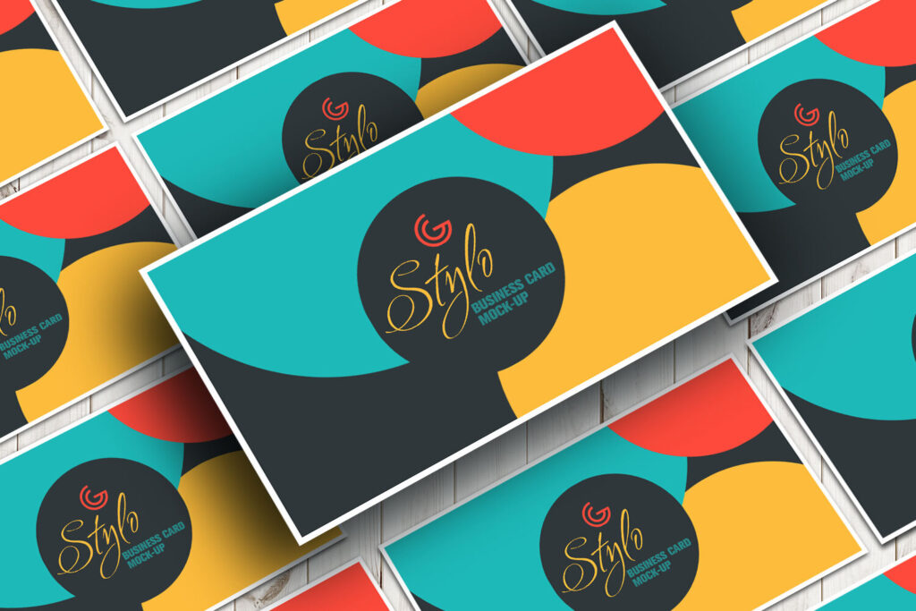 Mockup Showcasing Isometric Style Business Card