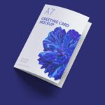 Mockup Showcasing Left Side View of Closed A7 Greeting Card